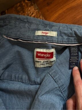 Wrangler Denim Shirt in Faded Blue